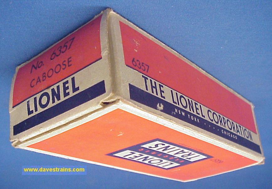 Lionel 6466W Tender Licensed Reproduction Box w/corrugated insert 