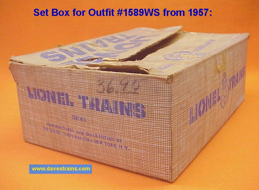 Lionel 224 Licensed Reproduction Corrugated Box 